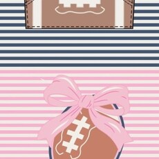 ANGEL DEAR Stripes w/ Football - L/S Raglan Henley Romper