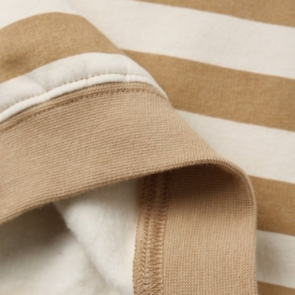 Rylee + Cru Inc. OVERSIZED CREW SWEATSHIRT W/SWEATPANTS GOLD STRIPE