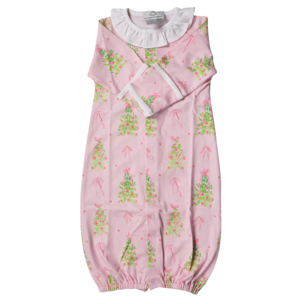 THE PROPER PEONY GIRL'S PINK TINSEL CONVERTER GOWN