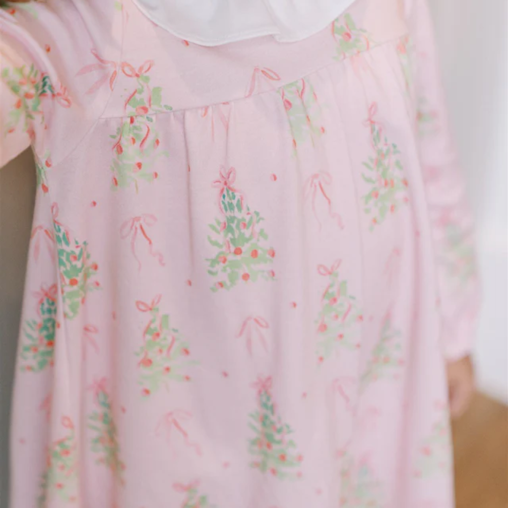 THE PROPER PEONY GIRL'S PINK TINSEL LS DRESS