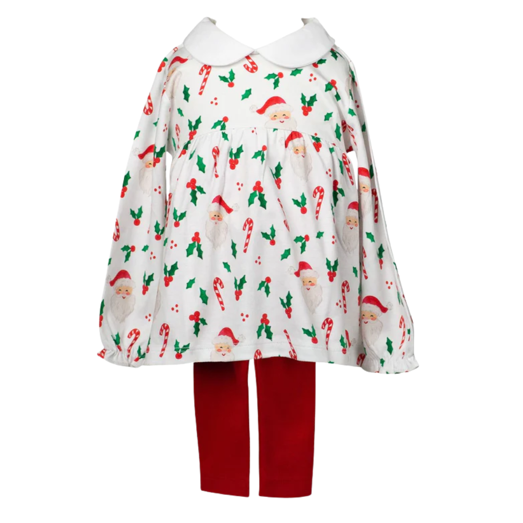 THE PROPER PEONY GIRL'S ST NICK LS TUNIC SET