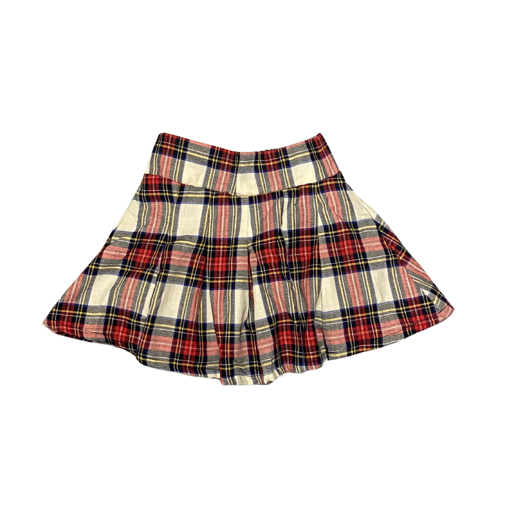 FLOWERS BY ZOE GIRL'S RED FLANNEL SKORT