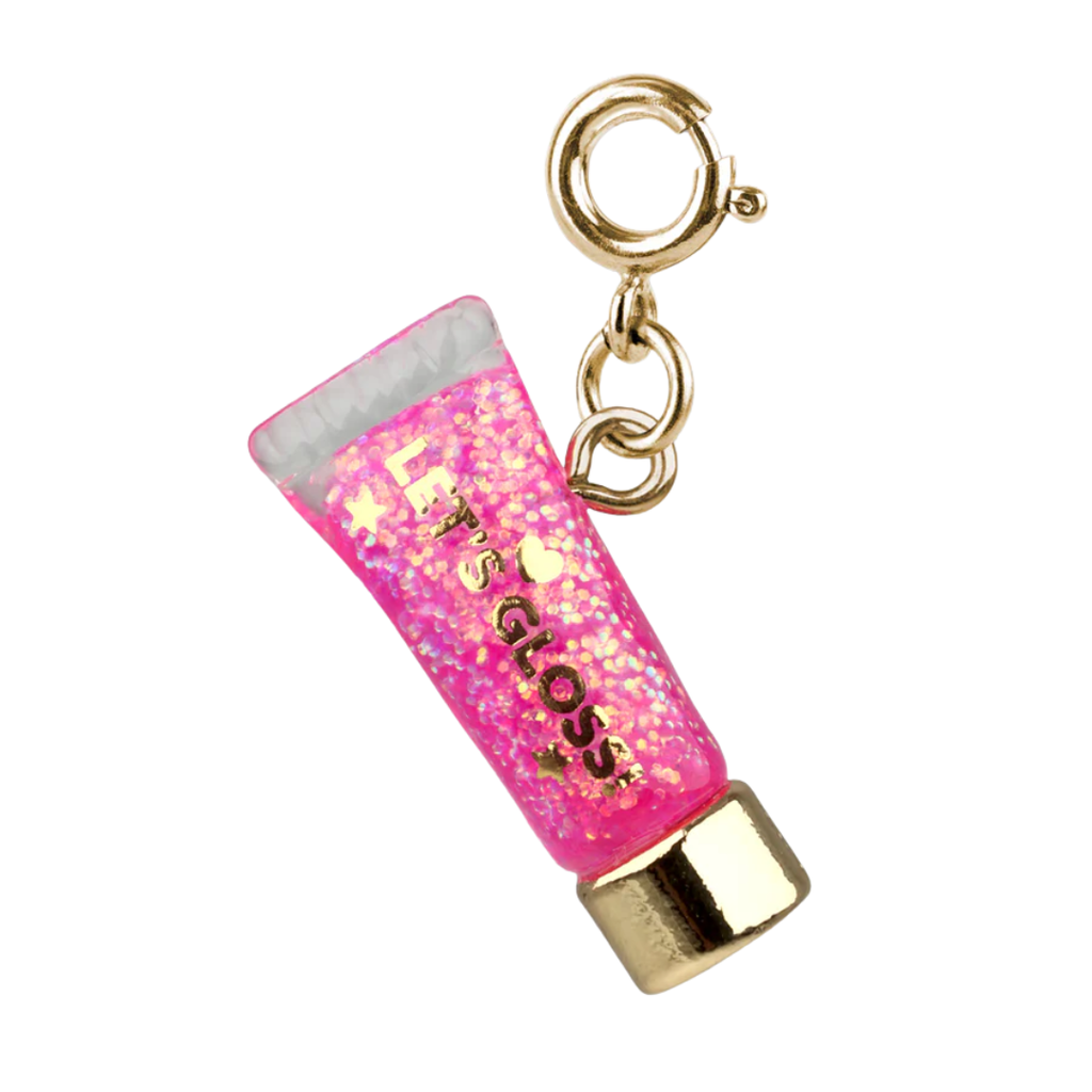 CHARM IT! GOLD GLITTER LIP GLOSS CHARM
