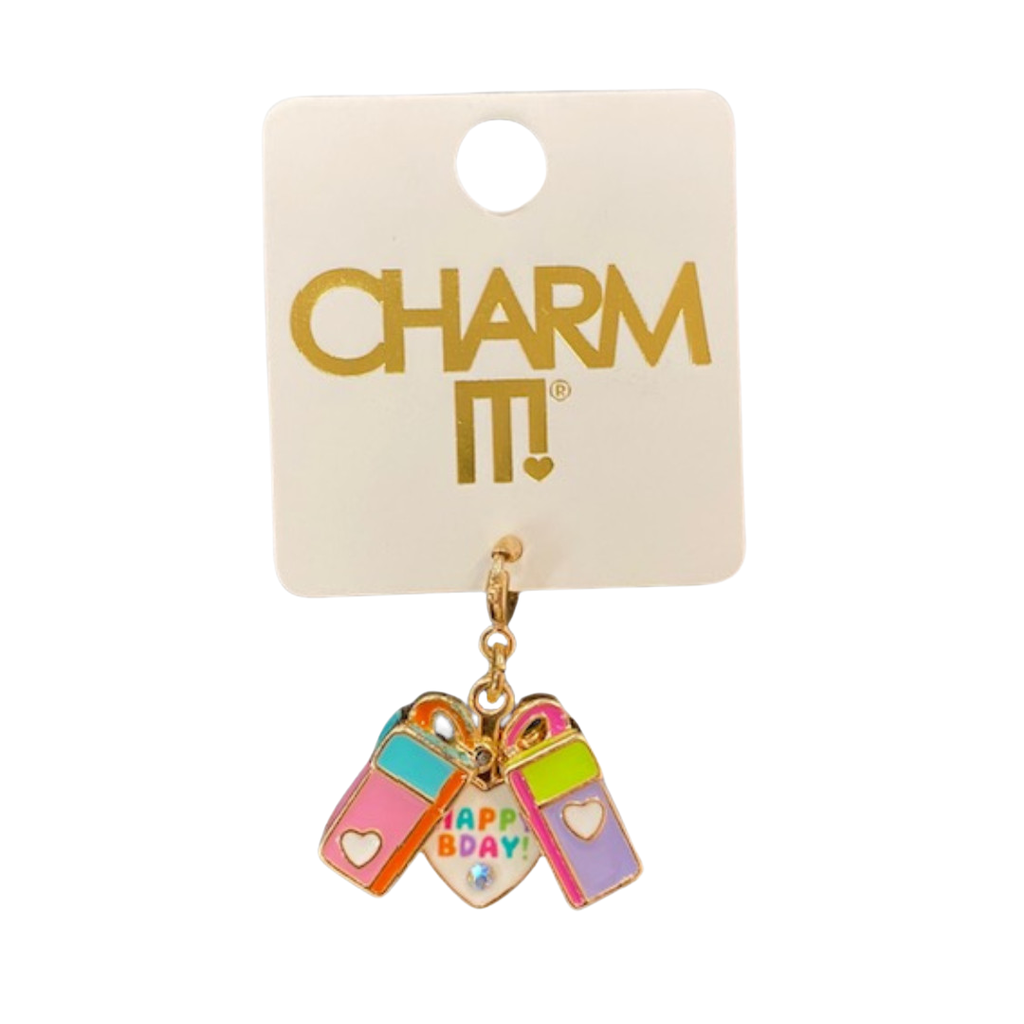 CHARM IT! GOLD SURPRISE INSIDE B-DAY GIFT CHARM