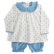 BAILEY BOYS GIRL'S PUMPKIN PRINT BLOOMER SET