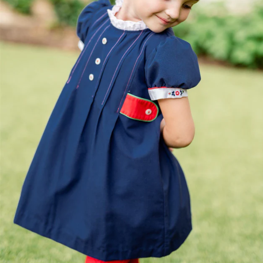 THE PROPER PEONY GIRL'S GIANNA NAVY DRESS