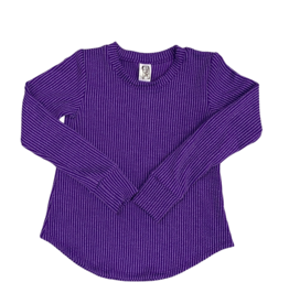 ERGE GIRL'S BRAID JACQ LS TOP VIOLET