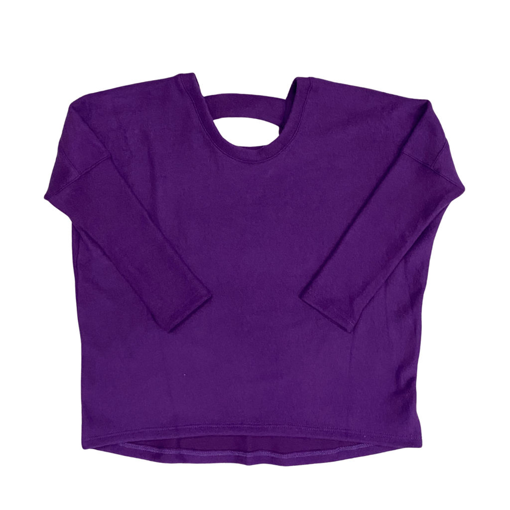 ERGE GIRL'S FRENCH TERRY LS TOP PURPLE