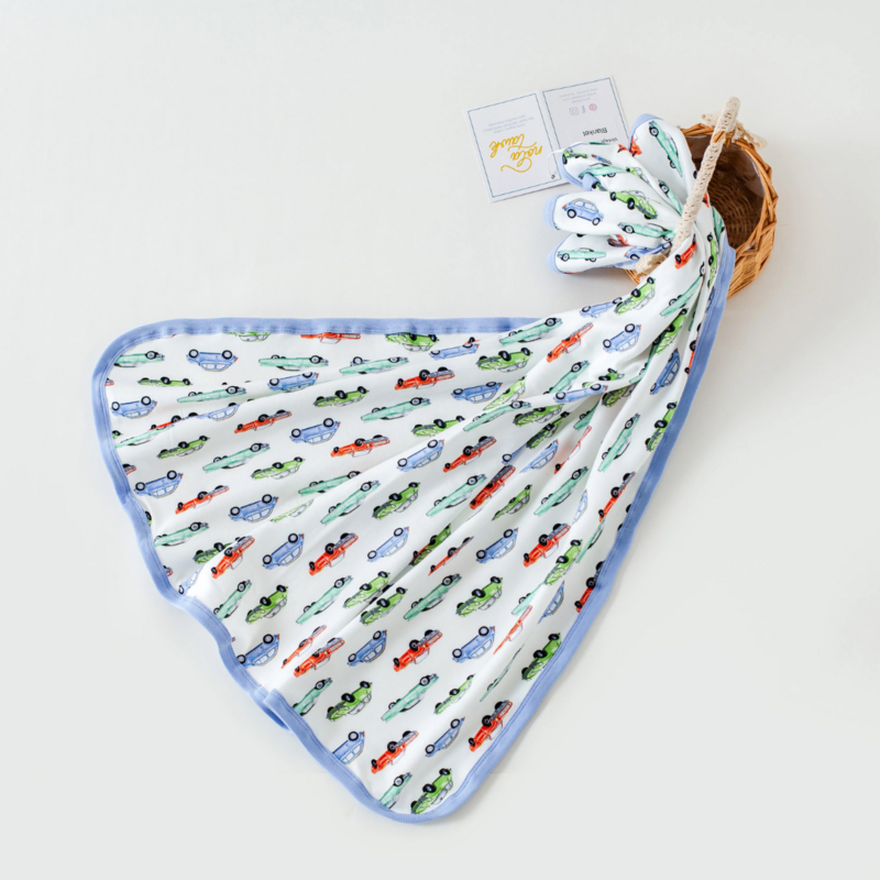 NOLA TAWK VINTAGAE ROAD TRIP ORGANIC COTTON SWADDLE