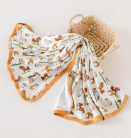 NOLA TAWK SADDLE UP ORGANIC COTTON SWADDLE