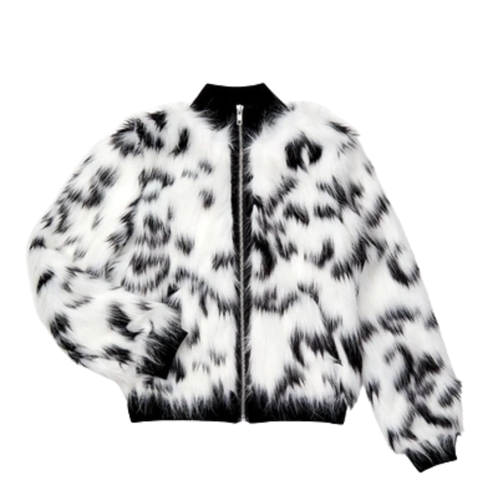 MIA NEW YORK LEOPARD JACKET WHITE