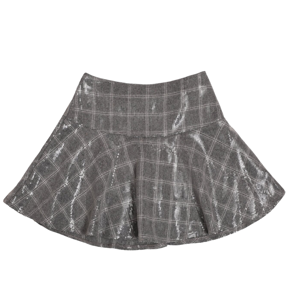 MIA NEW YORK GIRL'S PLAID SKIRT GRAY