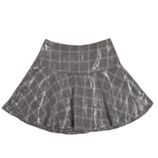 MIA NEW YORK GIRL'S PLAID SKIRT GRAY