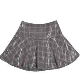 MIA NEW YORK GIRL'S PLAID SKIRT GRAY