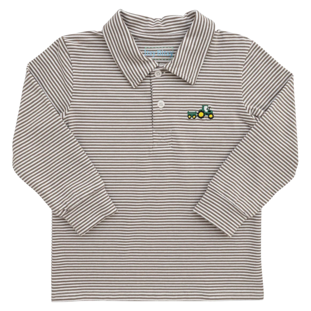 ITSY BITSY BOY'S POLO TOP TRACTOR