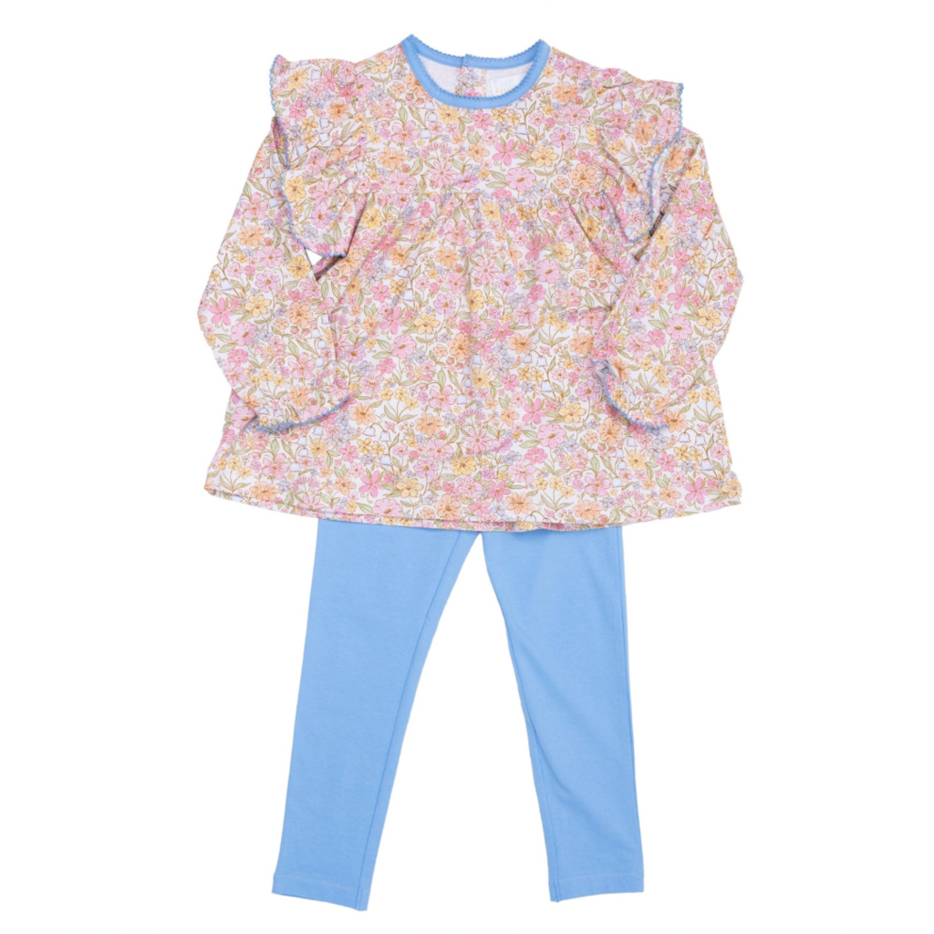 The Oaks Apparel Abree Watercolor Wildflower Legging Set