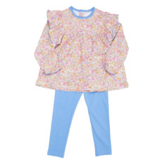 The Oaks Apparel Abree Watercolor Wildflower Legging Set