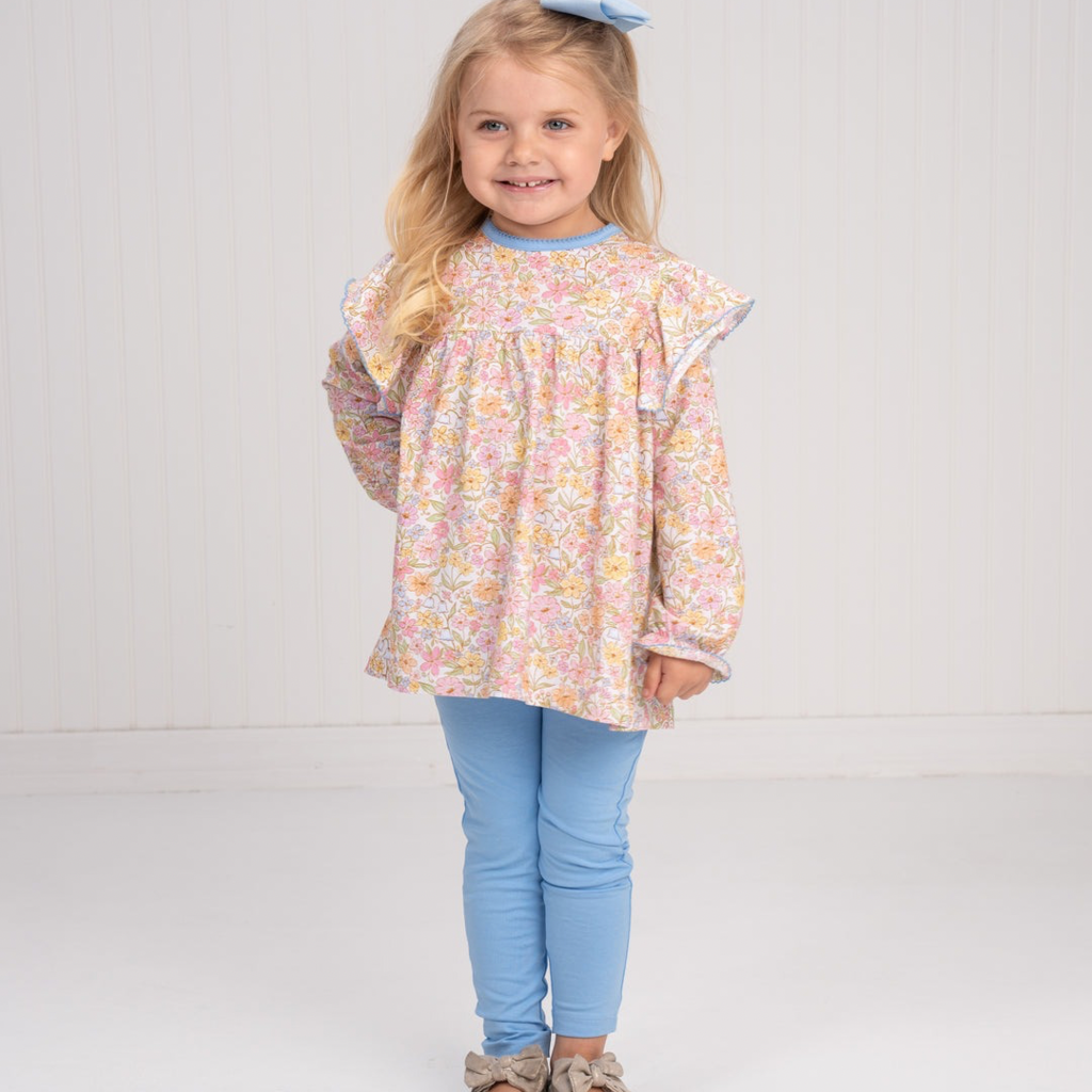 The Oaks Apparel Abree Watercolor Wildflower Legging Set