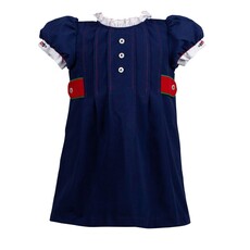 THE PROPER PEONY GIRL'S GIANNA NAVY DRESS
