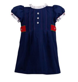 THE PROPER PEONY GIRL'S GIANNA NAVY DRESS