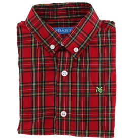 J.BAILEY Boy's Button Down Shirt Tartan