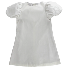 BAILEY BOYS Girl's White Corduroy Dress w/Yuletide Plaid  Aline