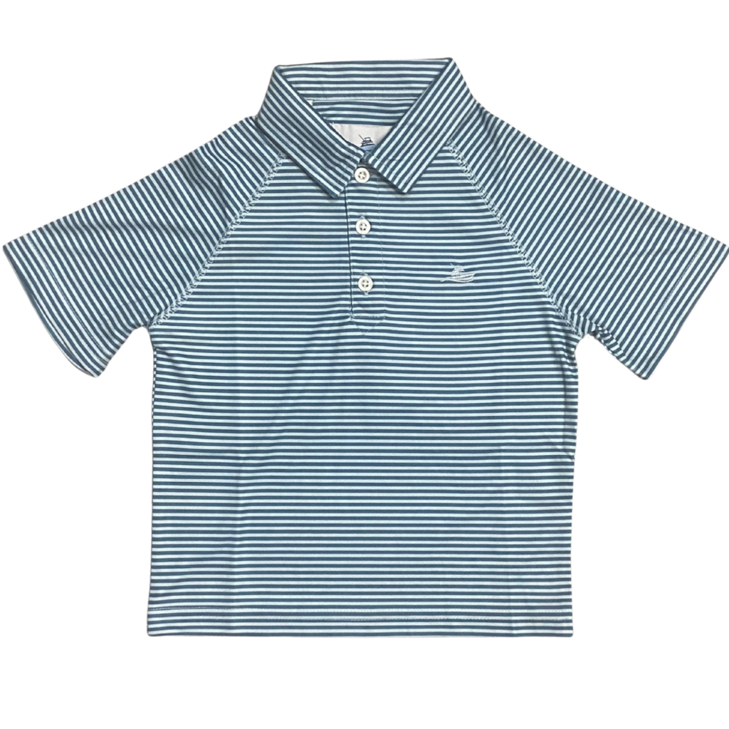 SOUTHBOUND BOY'S POLO SS-BLUE HAZE STRIPE