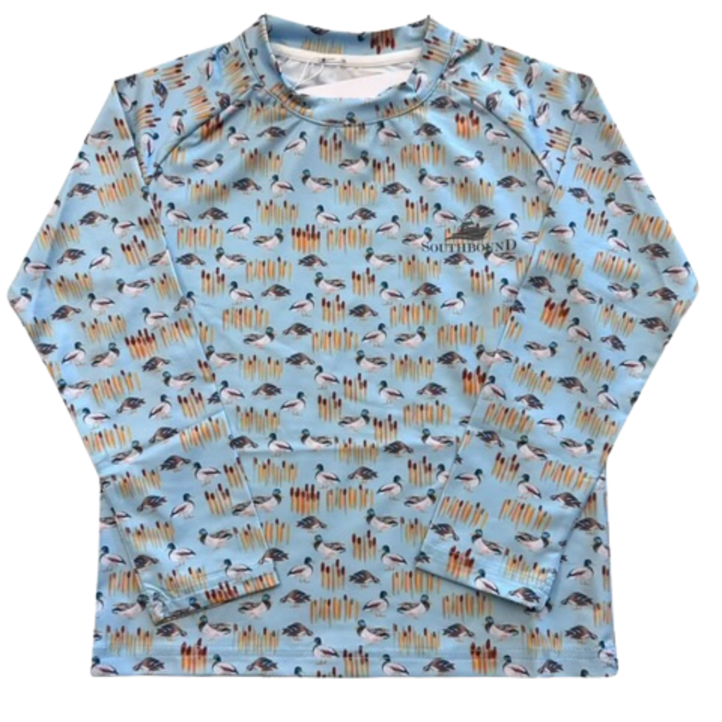 SOUTHBOUND BOY'S PERFORMANCE TEE-BLUE DUCK