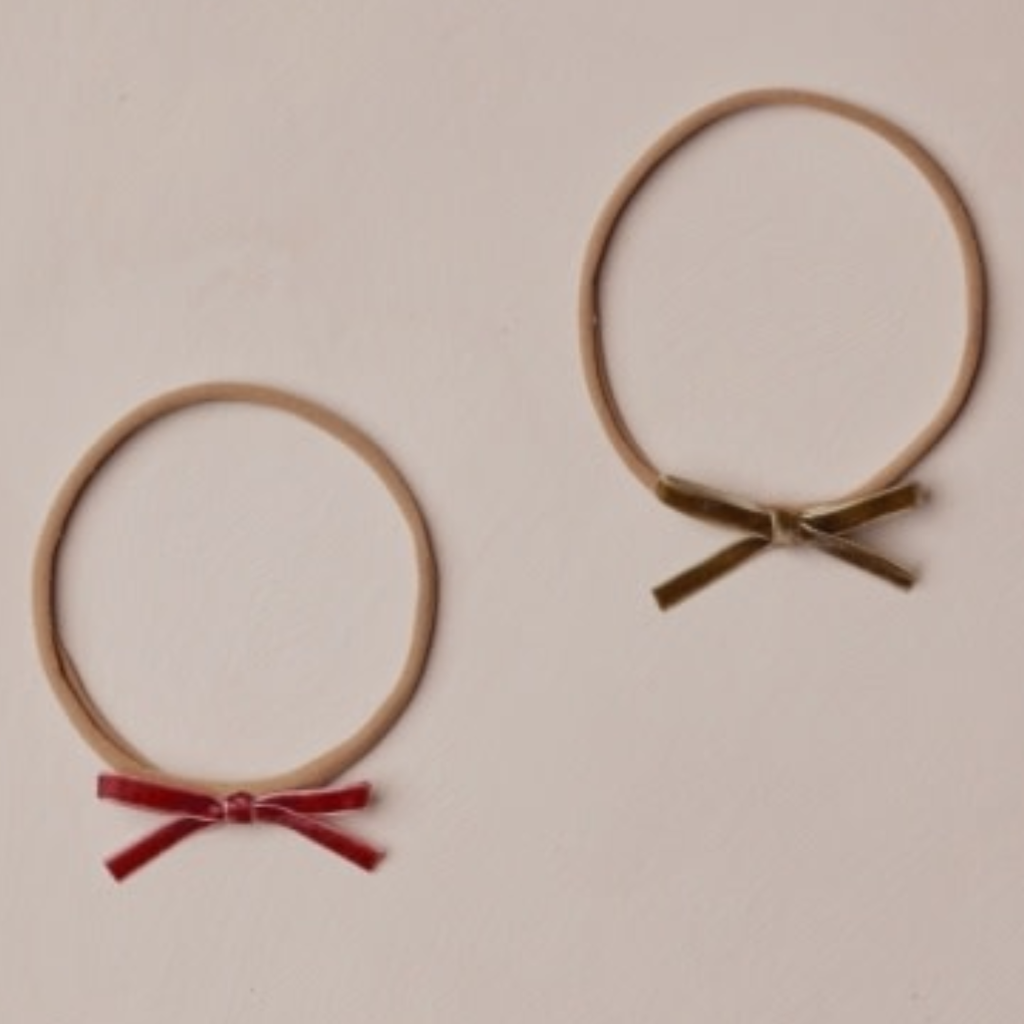 Rylee + Cru Inc. BABY BOW HEADBANDS || RUBY, PINE