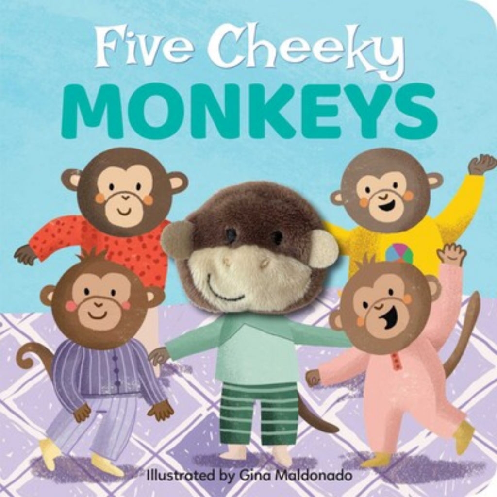 FIVE CHEEKY MONKEYS:  FINGER PUPPET BOARD BOOK