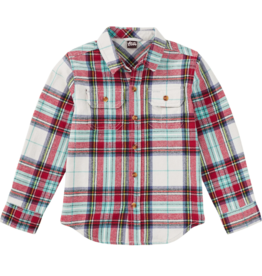 Boy's Flannel Button up Shirt-KORBP301