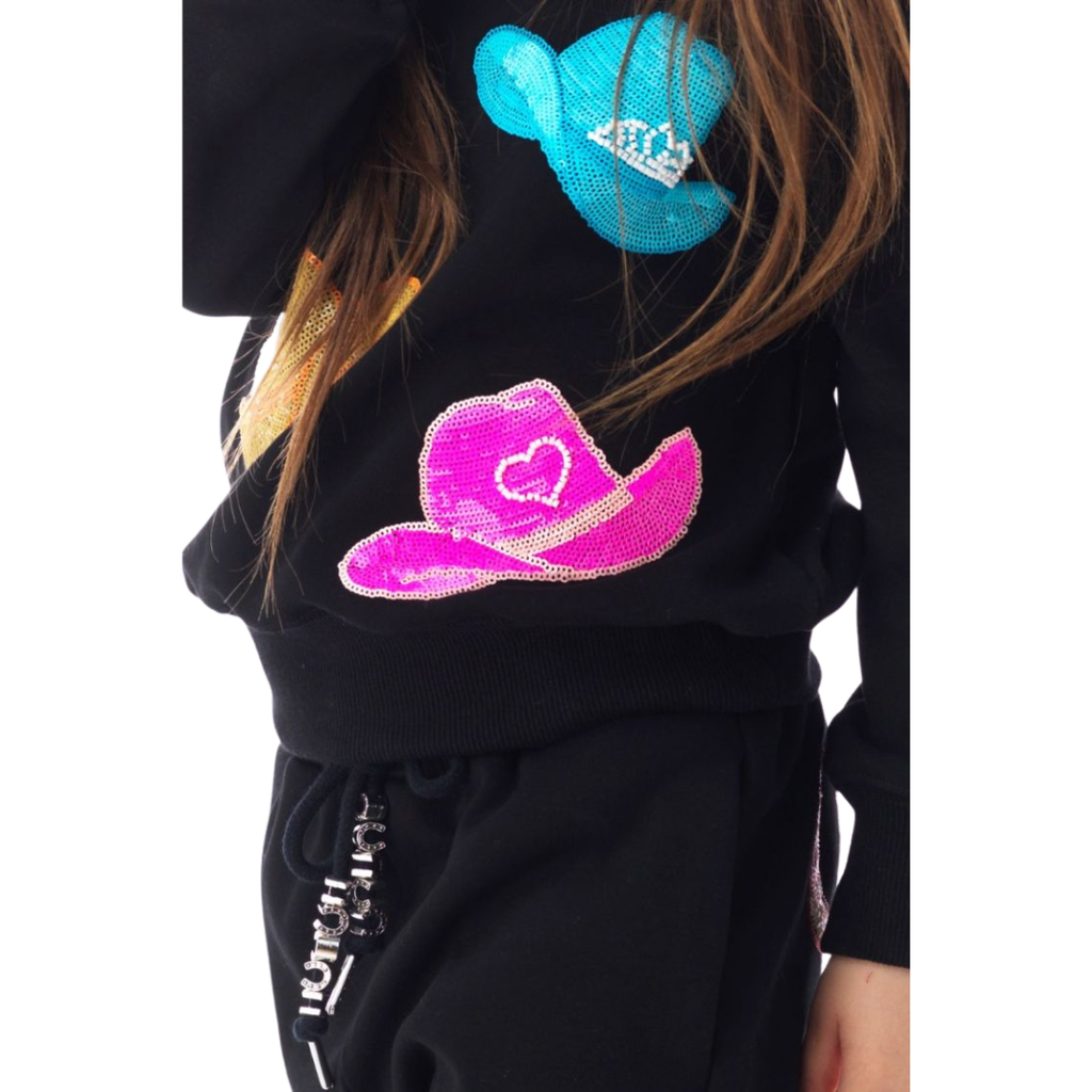 ROCKWILDE LS COWBOY HAT SET W/HORSESHOE CHARMS ON DRAWSTRING