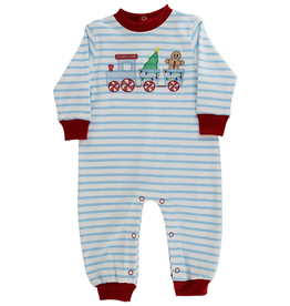 BAILEY BOYS BOY'S GINGERBREAD EXPRESS KNIT ROMPER