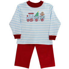 BAILEY BOYS BOY'S GINGERBREAD EXPRESS PANT SET