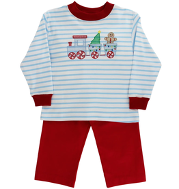 BAILEY BOYS BOY'S GINGERBREAD EXPRESS PANT SET