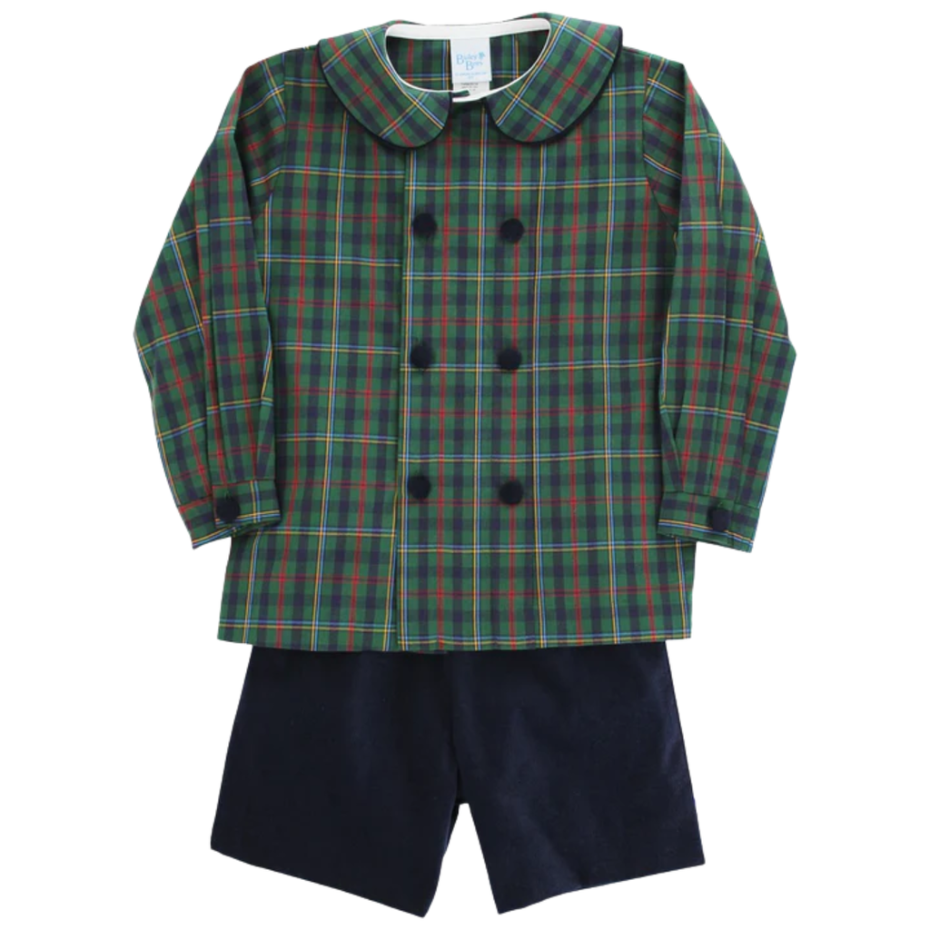 BAILEY BOYS BOY'S WATSON PLAID DRESSY SHORT SET