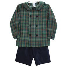 BAILEY BOYS BOY'S WATSON PLAID DRESSY SHORT SET