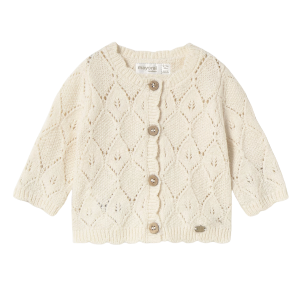 Knit Cardigan-Milk