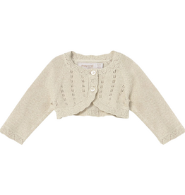 Basic Knit Short Cardigan-Champagne