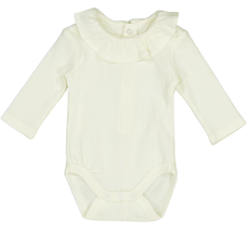 Girl's Ribbed Bodysuit-Natural