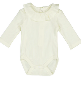 Girl's Ribbed Bodysuit-Natural