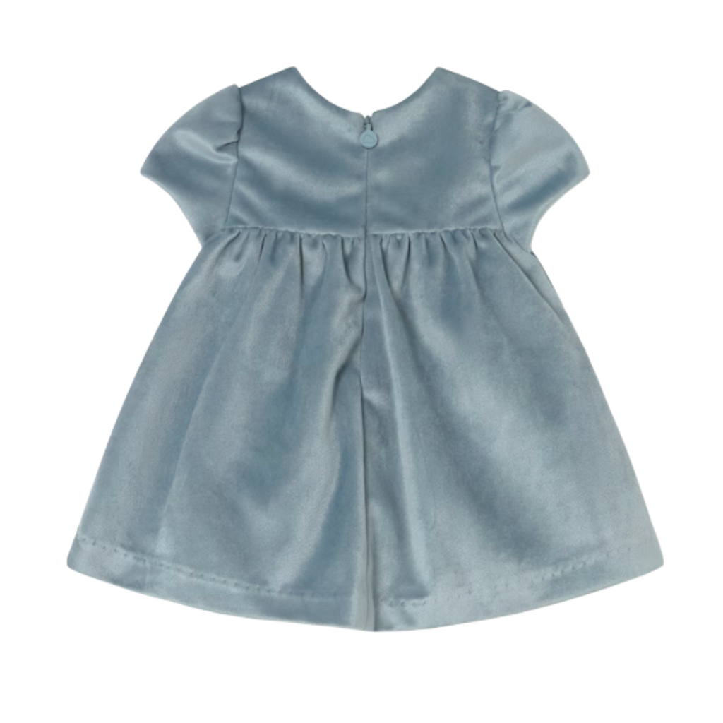 Girl's S/S Velour Dress-Mineral