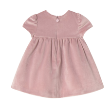 Girl's S/S Velour Dress-Petal