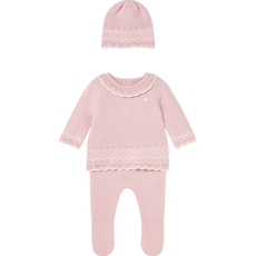 Girl's LS Knit Top w/Leg Warmer & Hat Set-Crystal