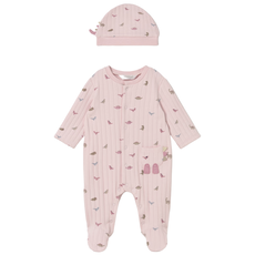 Girl's Pink Dino Footie w/Hat