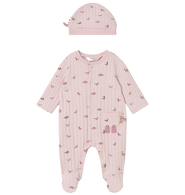 Girl's Pink Dino Footie w/Hat
