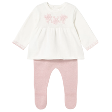Girl's Knit LS Top w/Leg Warmer-Crystal