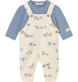 Boy's Printed Overall Set-Blue Bell
