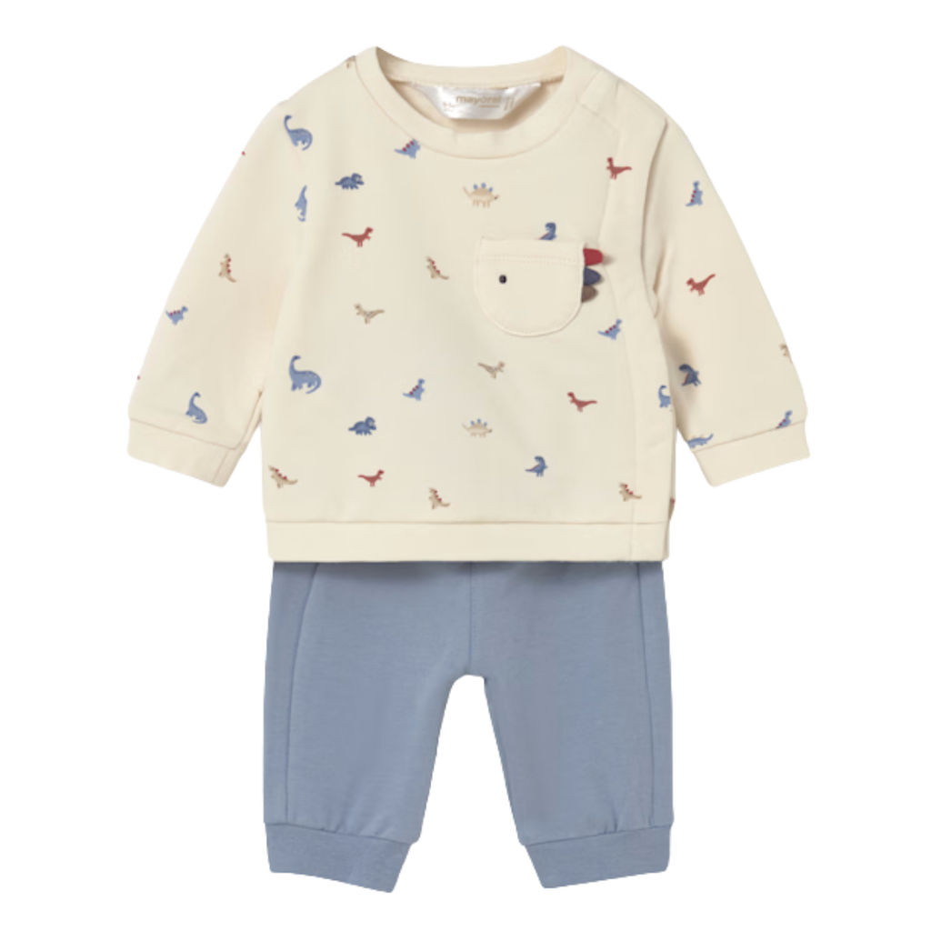 Boy's LS Dino Top w/ Joggers Artic Blue
