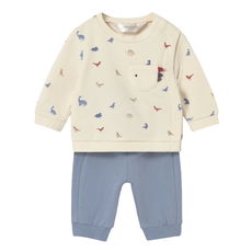 Boy's LS Dino Top w/ Joggers Artic Blue